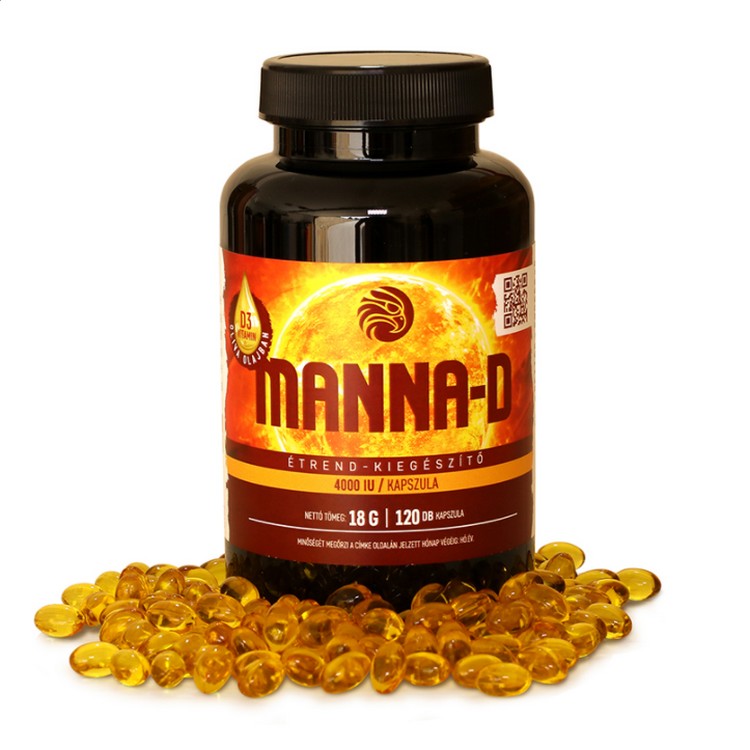 Manna-D D3 Vitamin Oliva olajban 4000 NE, 120 db